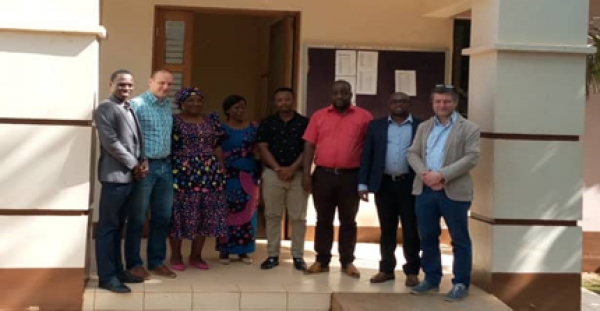 Dean of the Faculty Dr.John Ubena(second from right) and his team in picture with guests from Ghent University after meeting held at Mzumbe University